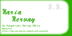 maria mervay business card